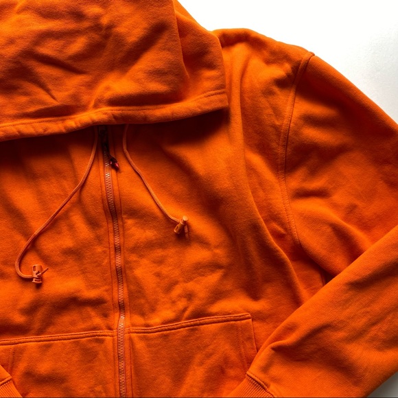 TIP TOP Orange Zip-Up Light Hoodie Jacket Size L - Picture 2 of 11